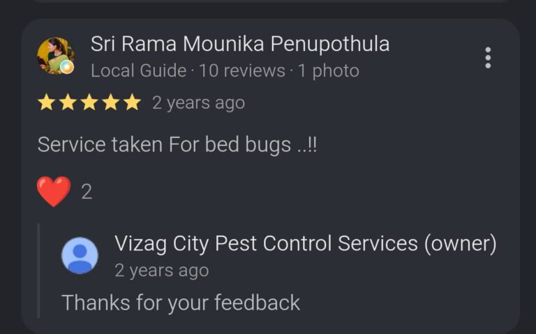 bed bugs control service review ( vizag city pest control services) 9