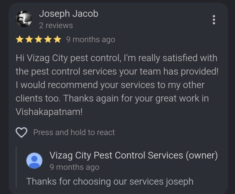 pest control service review ( vizag city pest control services) 3