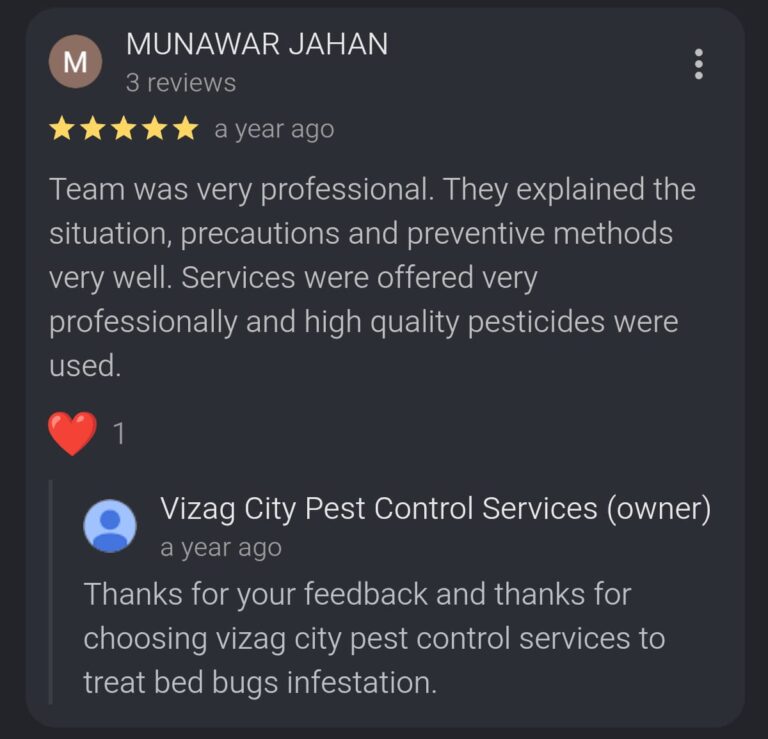 pest control service review ( vizag city pest control services) 4